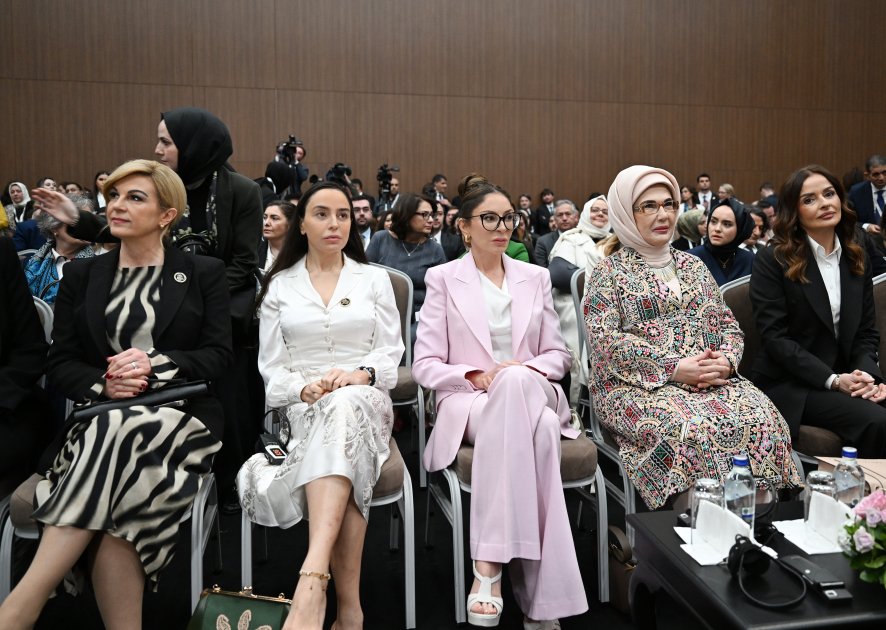 Mehriban Əliyeva Fələstinlə bağlı panel iclasda – FOTO - foto 7