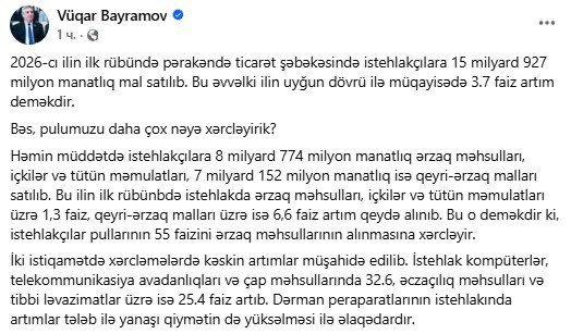 Azərbaycanda pulu daha çox nəyə xərcləyirlər? - FOTO - foto 1
