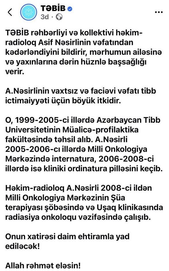 Partlayışda xəsarət alan HƏKİM dünyasını dəyişdi - foto 1