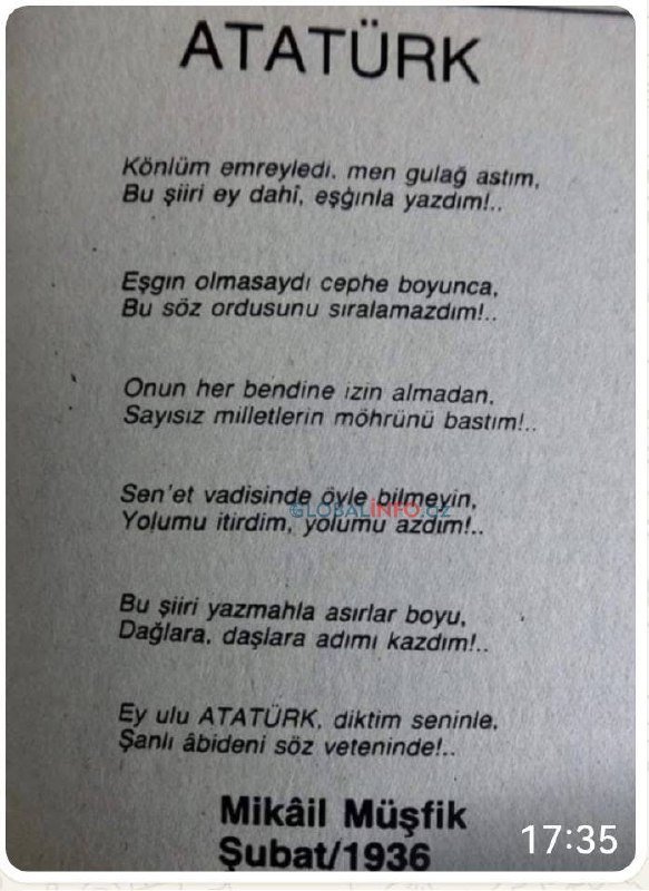 Müşfiqin Atatürkə yazdığı şeir tapıldı – FOTO - foto 1