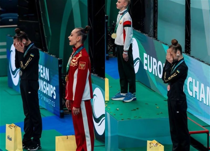Ukraynalı gimnastlar Rusiya himninə belə reaksiya verdilər – VİDEO Ukraynalı gimnastlar Rusiya himninə belə reaksiya verdilər – VİDEO