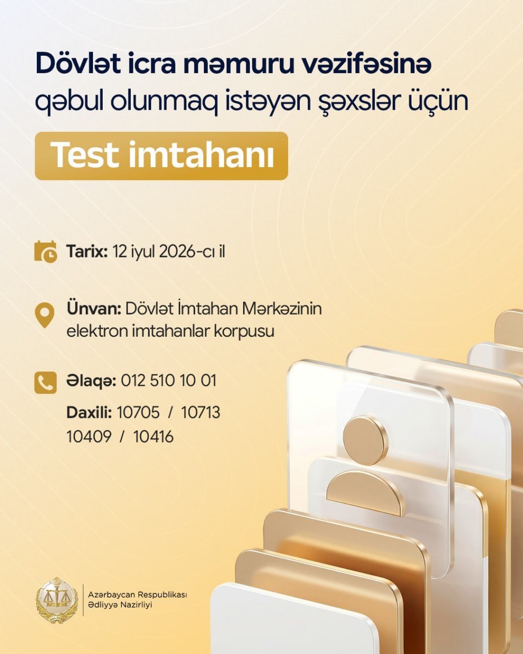 Ədliyyə Nazirliyində çalışmaq istəyənlərin NƏZƏRİNƏ – İmtahan keçiriləcək – FOTO - foto 1