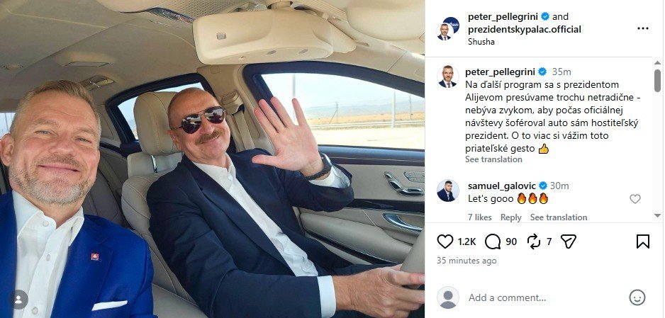 Prezidentin maşınında selfi çəkdi - Foto - foto 1
