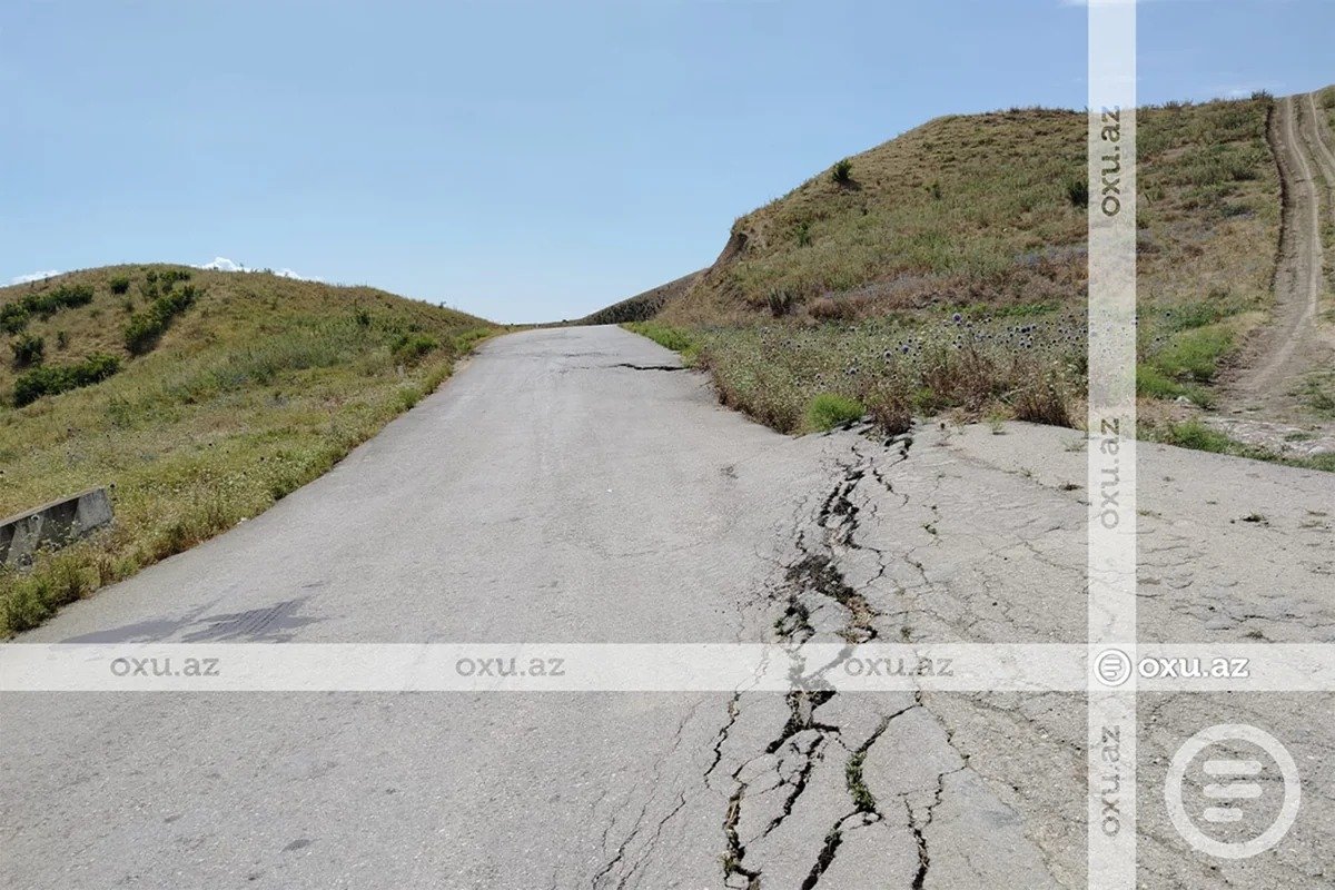 Şamaxını iki rayonla birləşdirən yeganə yol çökdü - FOTO - foto 3