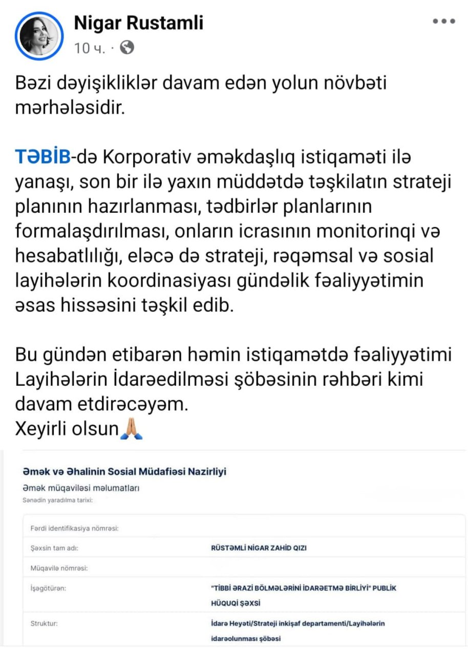 Nigar Rüstəmliyə yüksək vəzifə verildi - foto 1