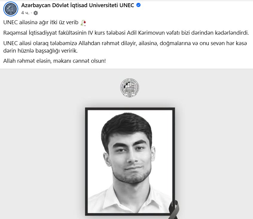 IV kurs tələbəsi vəfat etdi – FOTO - foto 1