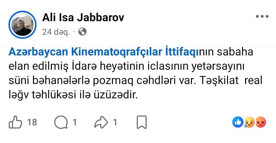 Azərbaycan Kinematoqrafçılar İttifaqı LƏĞV olunur? - FOTO - foto 1