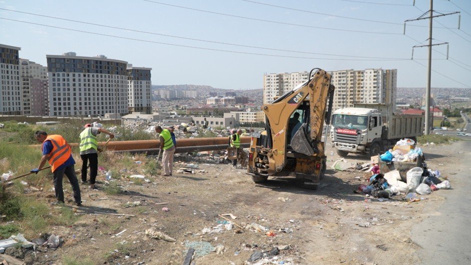 Yanğına səbəb olan sahələr təmizləndi –FOTO/VİDEO - foto 2