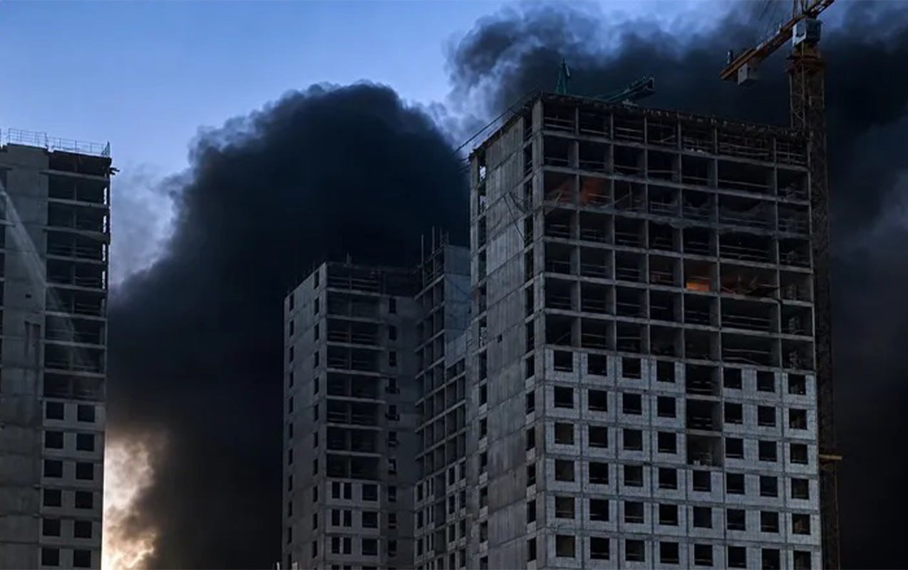 Moskvaya rekord sayda dronla hücum &ndash; Video
