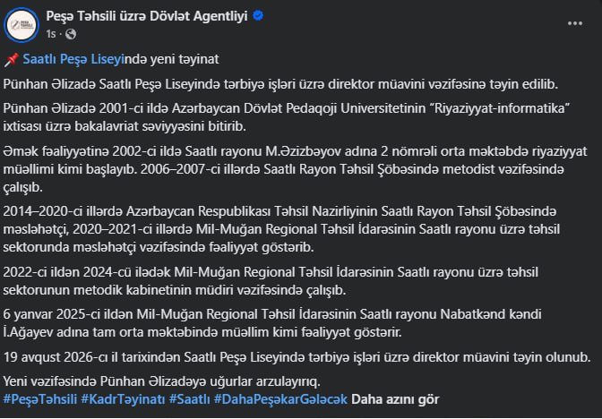 Pünhan Əlizadəyə vəzifə verildi – FOTO - foto 1