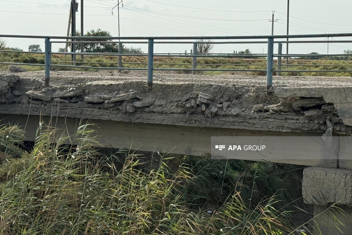 Zərdabda bu körpü qəzalı vəziyyətdədir - FOTO