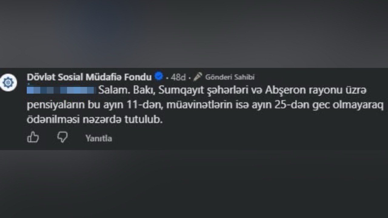 Pensiyalar BU TARİXDƏ ödəniləcək - foto 1