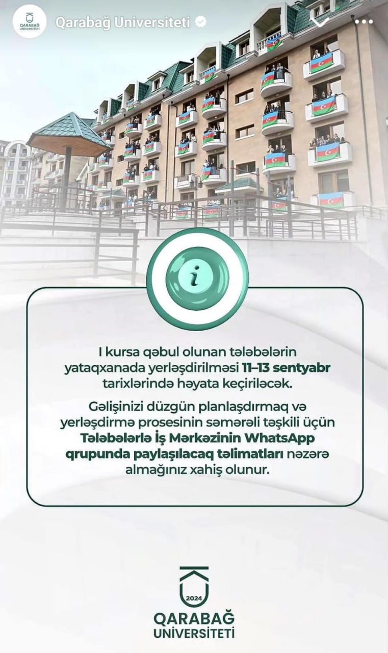 Qarabağ Universitetinə qəbul olanların DİQQƏTİNƏ – FOTO - foto 1