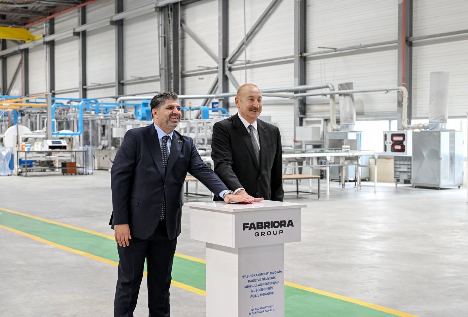 Prezident Qaradağda kağız və gigiyenik məhsulların istehsalı müəssisəsinin açılışında– FOTO - VİDEO - foto 11