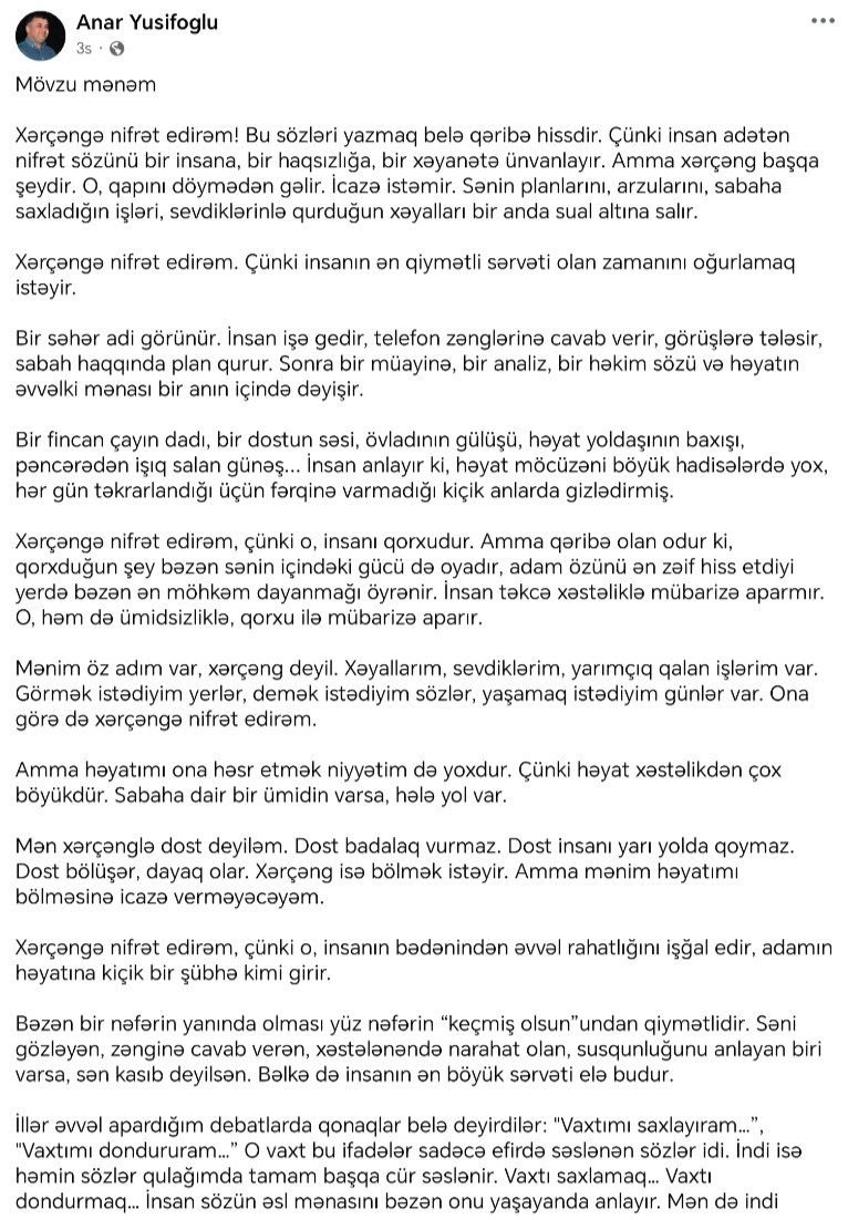 “Mövzu mənəm, xərçəngə nifrət edirəm” - FOTO - foto 1