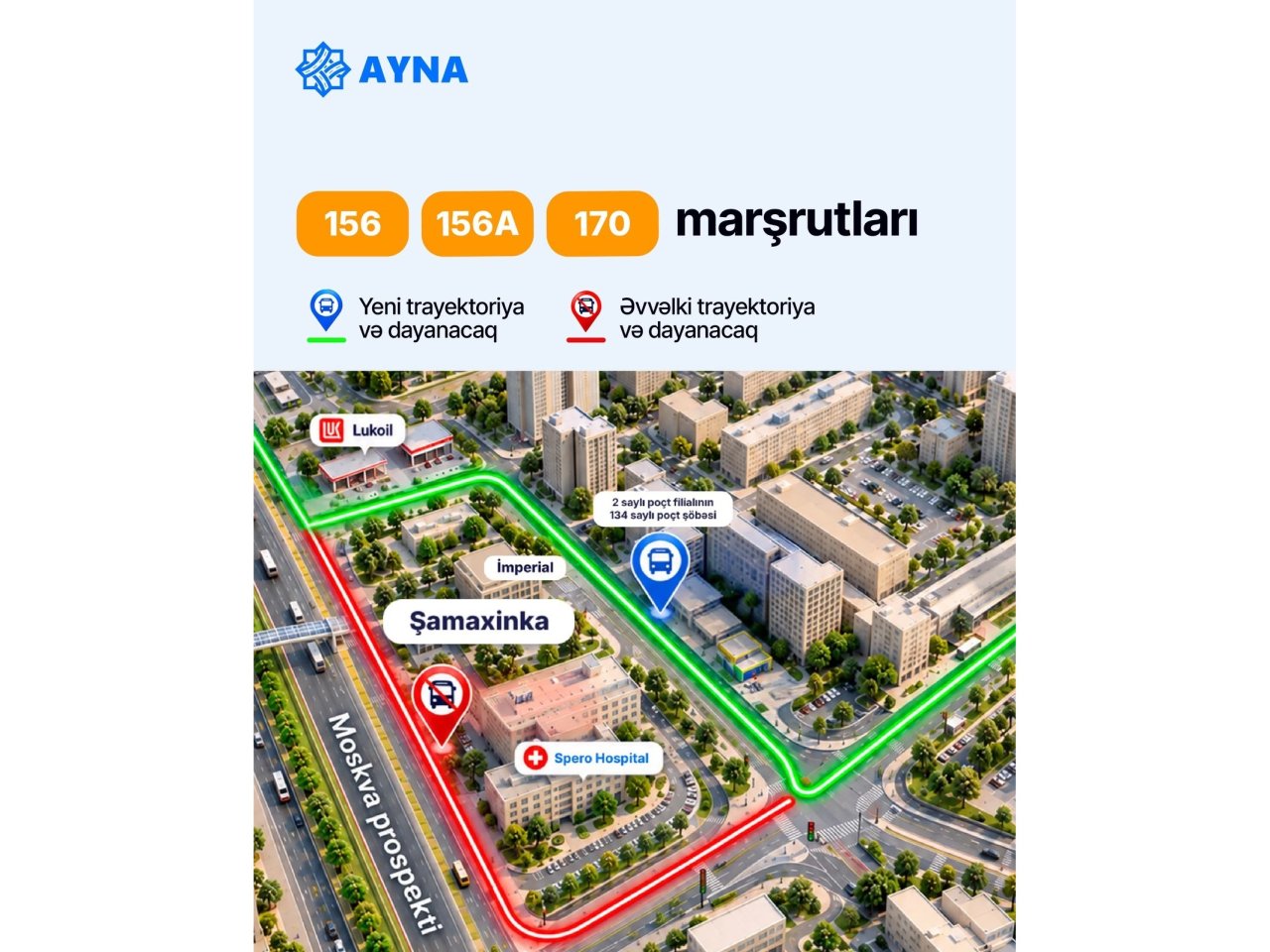 Bu marşrutlar “20 Yanvar” və “Şamaxinka”da dayanmayacaq – FOTO - foto 2