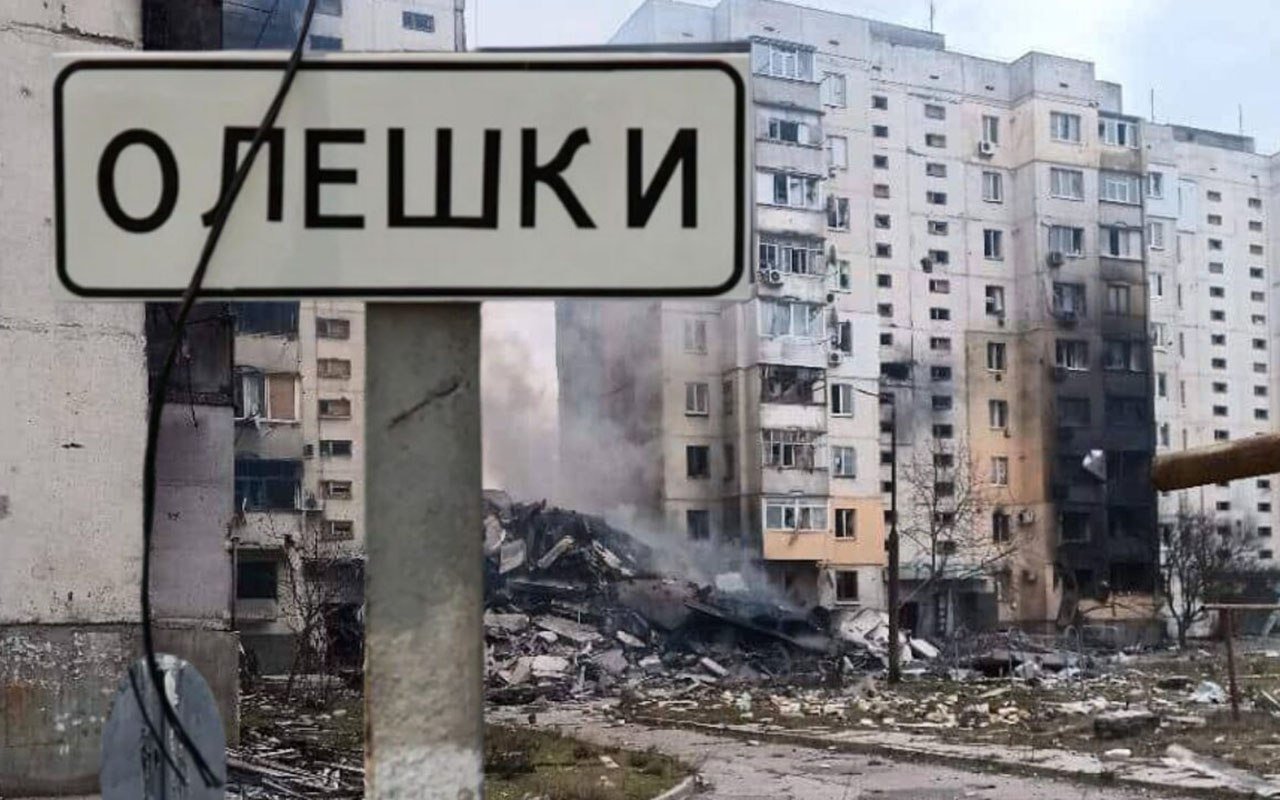 Ukraynanın Oleşki şəhərində humanitar missiya üçün ATƏŞKƏS qüvvəyə mindi - FOTO