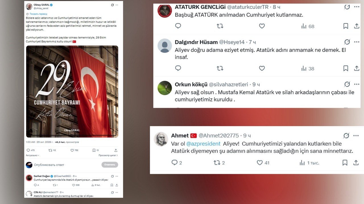 Atatürkün adını çəkməyən Sarala Türkiyə ictimaiyyətindən sərt reaksiya: “Var ol, Prezident Əliyev!” – FOTO - foto 3