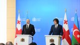 İlham Əliyev və İrakli Kobaxidze mətbuata bəyanatlarla çıxış ediblər - FOTO/VİDEO
