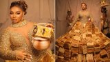 500 çörəkdən hazırlanan libası müzakirə yaratdı - VİDEO