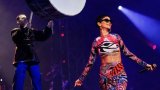 Xalq artisti Bakıda Rihanna ilə eyni səhnədə - Fotolar
