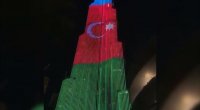 “Bürc-Xəlifə” Azərbaycan bayrağına boyandı - VİDEO