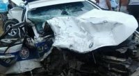 DYP-nin avtomobili qəzaya düşdü, polis yaralandı - VİDEO