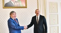 Prezident İlham Əliyev Oljas Süleymenovu qəbul etdi - FOTO