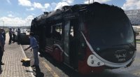 Yanan avtobusdan sərnişinlər təxliyə edildi - VİDEO 
