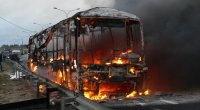 Füzuli rayonunda sərnişin avtobusu yandı