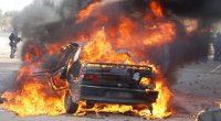 Bərdə rayonunda avtomobil aşaraq yandı