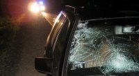 Göygöldə avtomobil darvazaya çırpıldı - Ev sahibi yaralandı