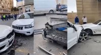 Bakıda zəncirvari qəza: 5 avtomobil toqquşdu - VİDEO 