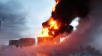 Luqanskda neft anbarı yanır – VİDEO