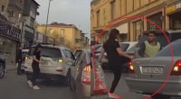 Sumqayıtda “parkovşik”ə təpik atan qadın sürücü saxlanıldı - VİDEO
