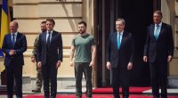 Zelenskinin Kiyevdə Avropa liderləri ilə görüşü başladı - VİDEO