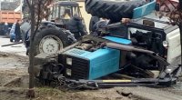 Şəkidə dəhşətli QƏZA - Traktor aşdı, sürücü və azyaşlı öldü