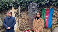 Leyla Abdullayeva 20 Yanvar günündə Parisdə Topçubaşovun məzarını ziyarət etdi - FOTO