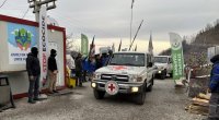 BQXK-nın avtomobilləri ilə bir qrup erməni Ermənistana aparıldı - FOTO