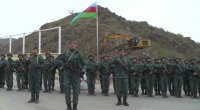 Laçın yolundakı məntəqədə Azərbaycan bayrağının ucaldılması mərasimi - ANBAAN VİDEO