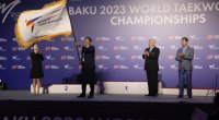 Taekvondo üzrə dünya çempionatının keçici bayrağı Azərbaycandan Çinə ötürüldü - FOTO