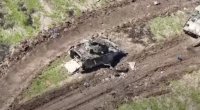 Rusiya Ukraynaya aid Leopard tanklarını belə vurdu - VİDEO