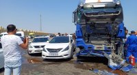 Bakı-Qazax yolunda DƏHŞƏTLİ qəza: 13 avtomobilə ziyan dəydi - FOTO
