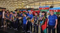 Avropa birinciliyində 14 medal qazanan idmançılarımız vətənə qayıtdı
