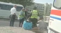 Bakıda kuryer mopedlə qəza törətdi: Tıxac yarandı - VİDEO 