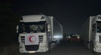 Qarabağdakı ermənilərə göndərilən humanitar yardım maşınları Ağdam-Xankəndi yolunda gözləyir