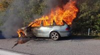 Cəlilabadda minik avtomobili yandı