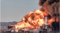 İranda neft emalı zavodu yanır - VİDEO