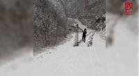 Quba-Xınalıq yolu buz bağladı – FOTO  