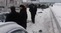 Rusiyada DƏHŞƏTLİ QƏZA: 30 avtomobil toqquşdu, 16 yaralı var - VİDEO